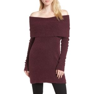 Trouve 🍍 Boucle Cowl Neck Sweater Red / Purple